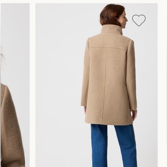 J.Crew City Coat Wool blend Camel Tan Size 2 - Picture 7 of 15